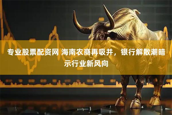 专业股票配资网 海南农商再吸并，银行解散潮暗示行业新风向